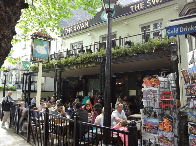 You can find delicious fish -n-chips at The Swan, a popular pub in London.